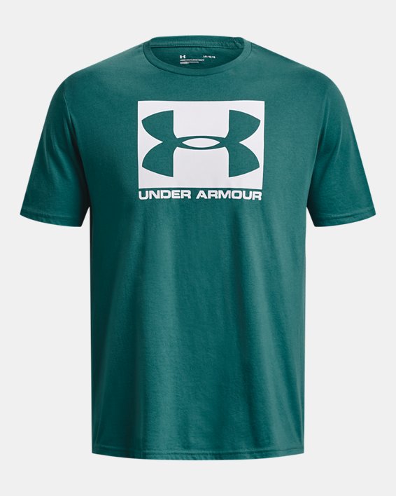 Herren UA Boxed Sportstyle Kurzarm-T-Shirt, Green, pdpMainDesktop image number 4